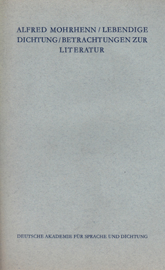 Lebendige Dichtung Cover Lebendige Dichtung