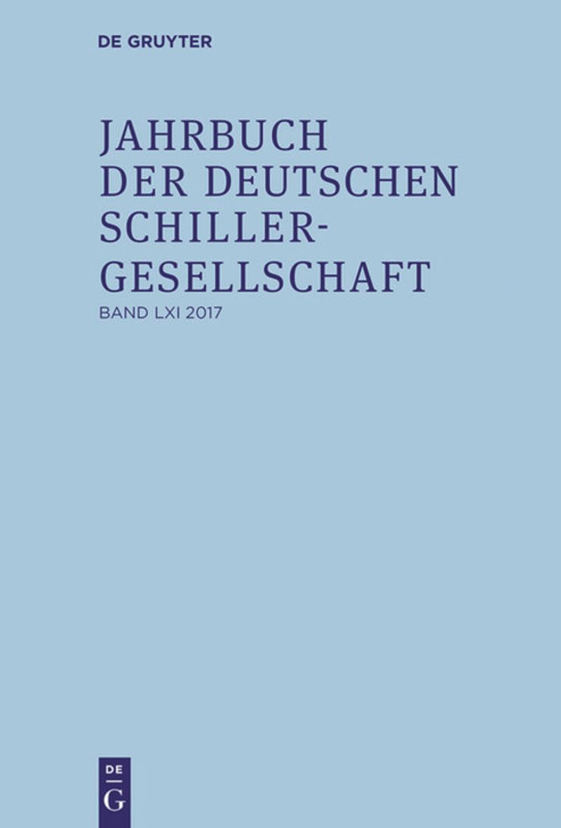 Jahrbuch der Deutschen Schillergesellschaft