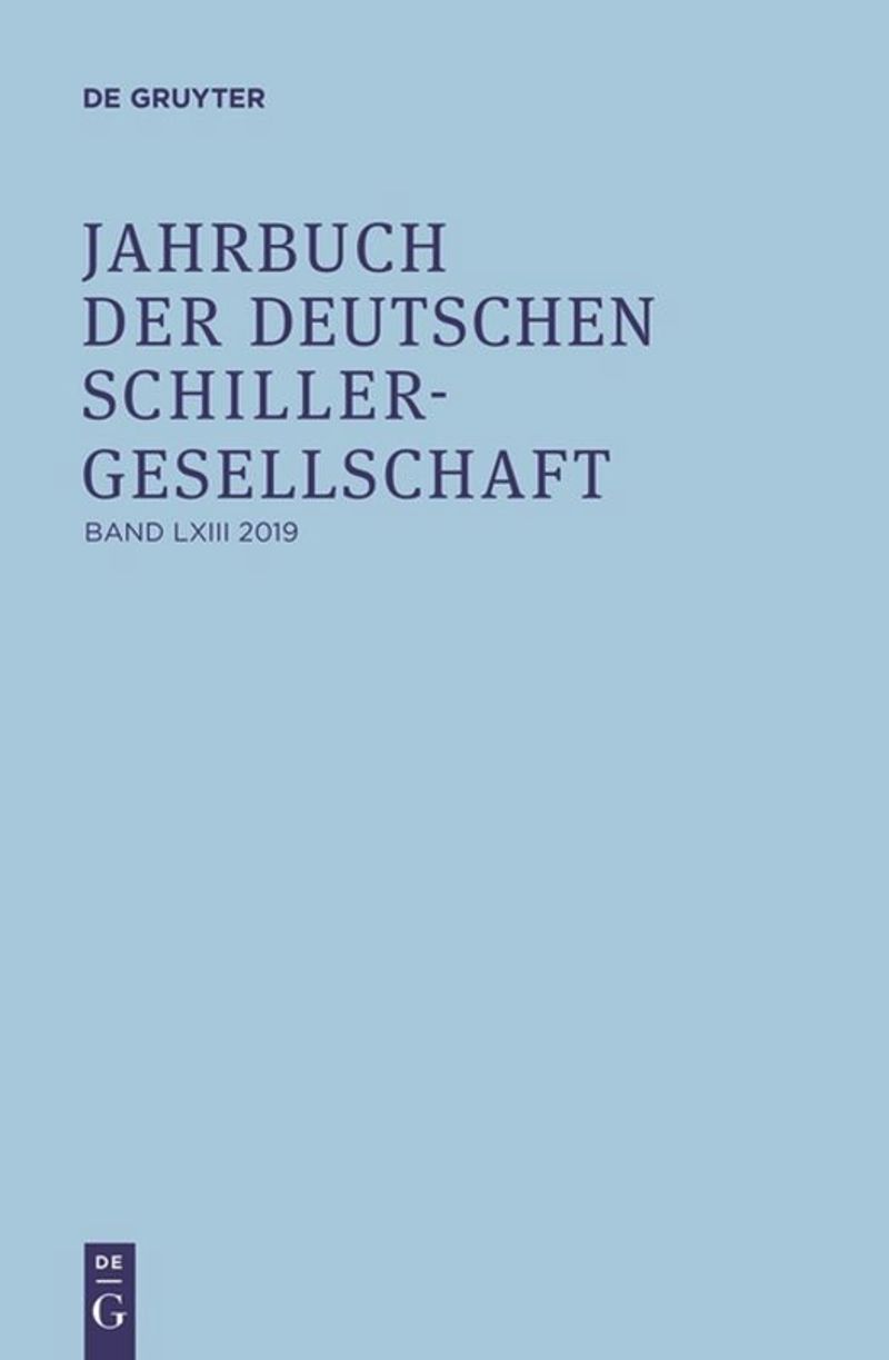 Jahrbuch der Deutschen Schillergesellschaft