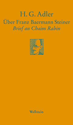 Buchcover: Über Franz Baermann Steiner