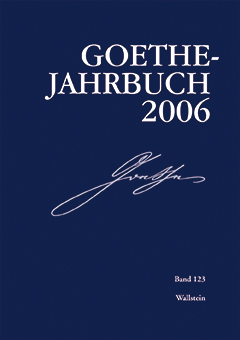 Buchcover: Goethe-Jahrbuch 123, 2006