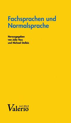 Buchcover: Fachsprachen und Normalsprache