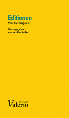 Buchcover: Editionen