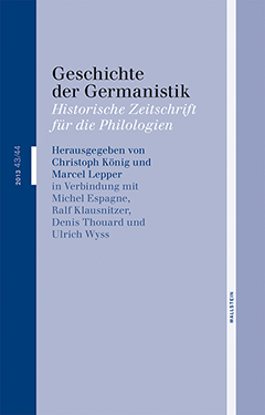 Buchcover: Geschichte der Germanistik