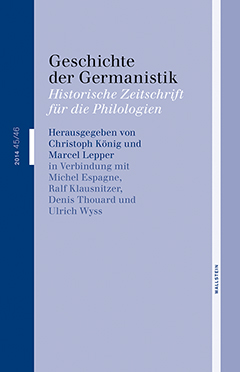 Buchcover: Geschichte der Germanistik