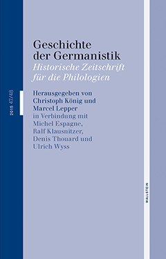 Buchcover: Geschichte der Germanistik
