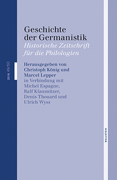 Buchcover: Geschichte der Germanistik