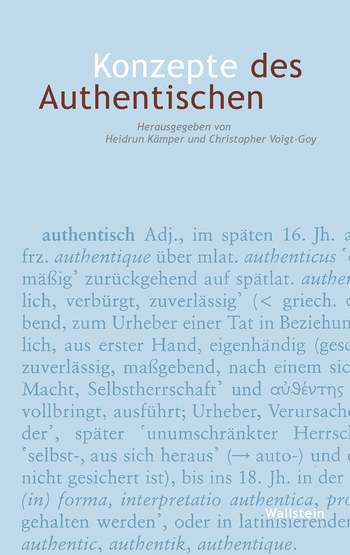 Buchcover: Konzepte des Authentischen