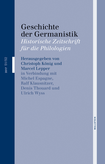 Buchcover: Geschichte der Germanistik