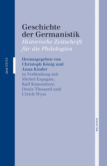 Buchcover: Geschichte der Germanistik