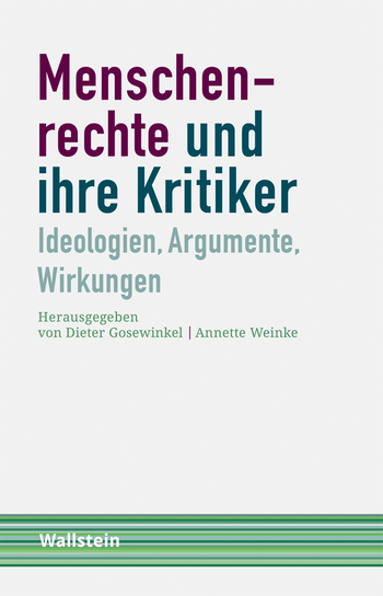 Buchcover: Menschenrechte und ihre Kritiker