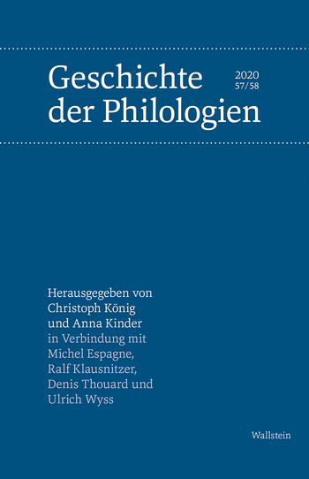 Buchcover: Geschichte der Philologien