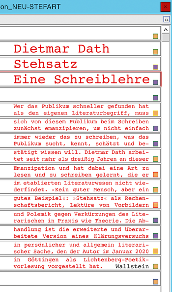 Buchcover: Stehsatz