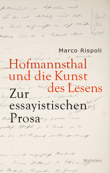 Buchcover: Hofmannsthal und die Kunst des Lesens