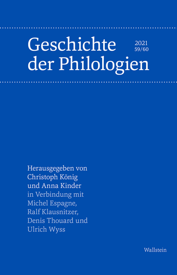 Buchcover: Geschichte der Philologien