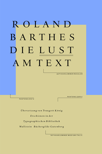 Buchcover: Die Lust am Text