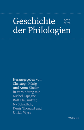 Buchcover: Geschichte der Philologien