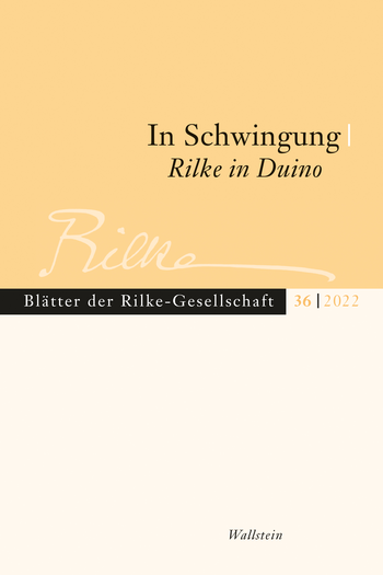 Buchcover: In Schwingung. Rilke in Duino