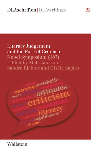 Buchcover: Literary Judgement and the Fora of Criticism