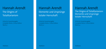 Buchcover: The Origins of Totalitarianism / Elemente und Ursprünge totaler Herrschaft
