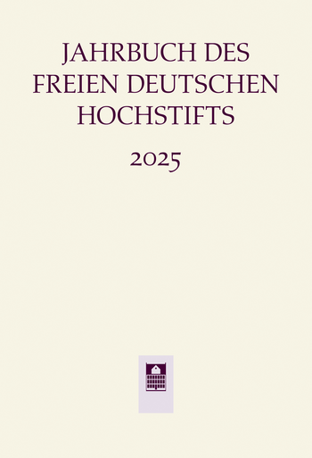 Buchcover: Jahrbuch des Freien Deutschen Hochstifts 2025
