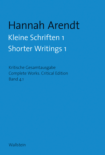 Buchcover: Kleine Schriften I / Shorter Writings I