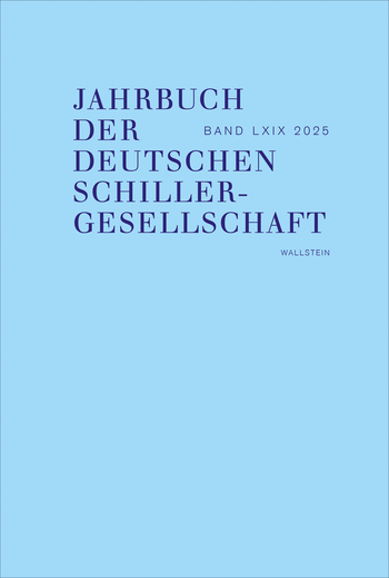 Buchcover: Jahrbuch der Deutschen Schillergesellschaft