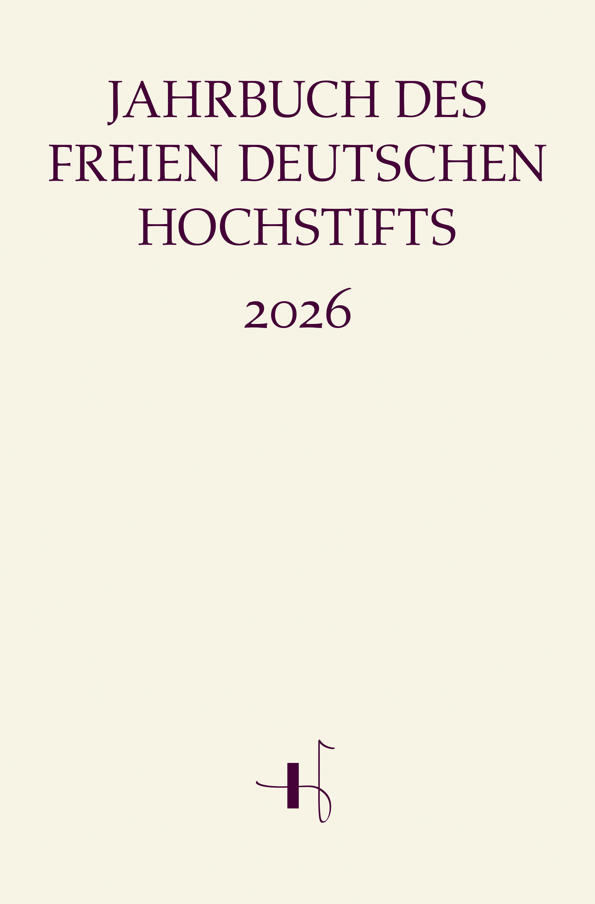 Buchcover: Jahrbuch des Freien Deutschen Hochstifts 2026