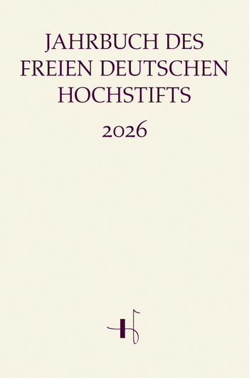 Buchcover: Jahrbuch des Freien Deutschen Hochstifts 2026
