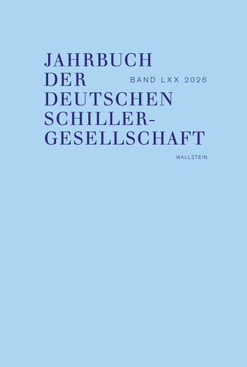 Buchcover: Jahrbuch der Deutschen Schillergesellschaft 2026