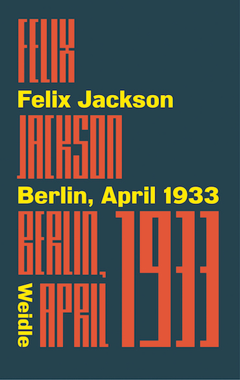 Buchcover: Berlin, April 1933