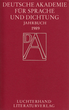 Buchcover: Jahrbuch 1989