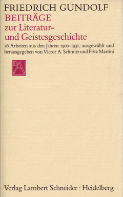 Buchcover: Beiträge zur Literatur- und Geistesgeschichte