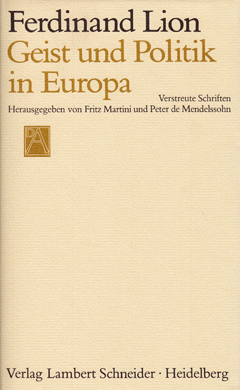 Geist und Politik in Europa Cover Geist und Politik in Europa