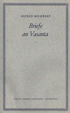 Buchcover: Briefe an Vasanta 1922 - 1937