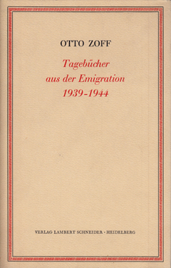 Tagebücher aus der Emigration 1939 - 1944 Cover Tagebücher aus der Emigration 1939 - 1944