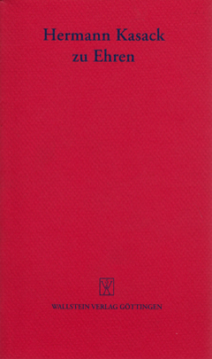 Hermann Kasack zu Ehren Cover Hermann Kasack zu Ehren