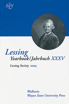 Lessing Yearbook / Jahrbuch XXXIV, 2002 Cover Lessing Yearbook / Jahrbuch XXXIV, 2002