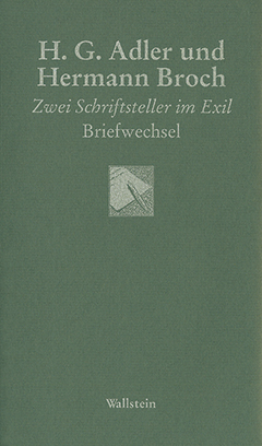 Buchcover: H. G. Adler und Hermann Broch