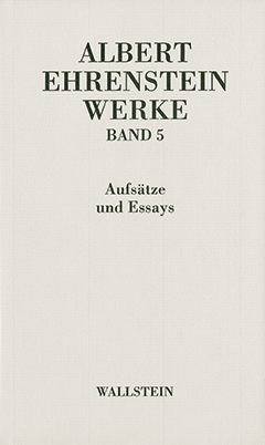 Buchcover: Werke V: Aufsätze und Essays