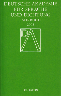 Buchcover: Jahrbuch 2003