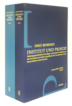 Buchcover: Institut und Prinzip
